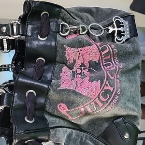 Gray and Pink Juicy Couture Bag And Wallet